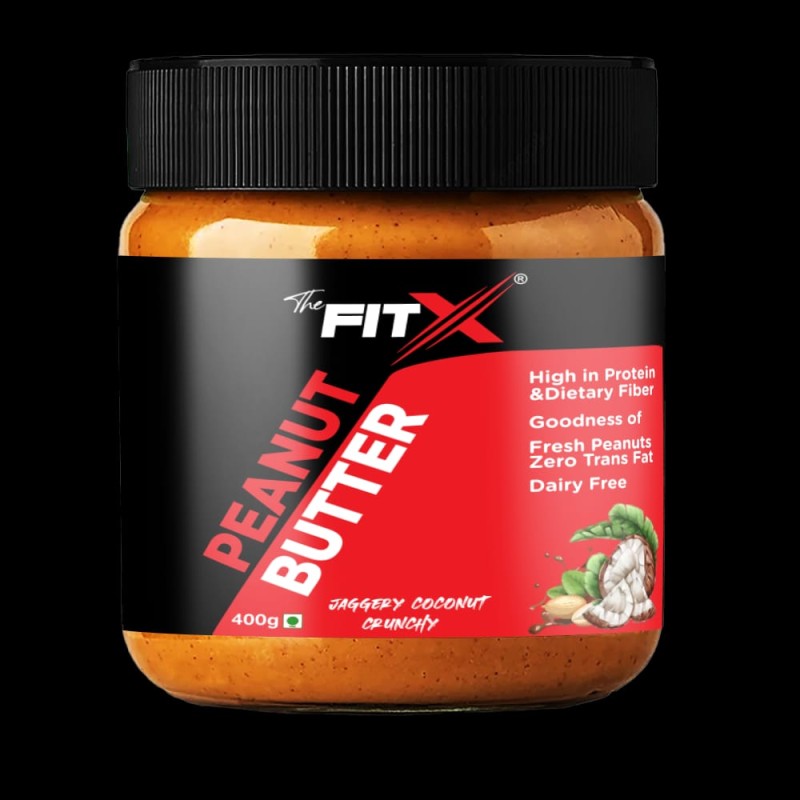 THE FITX Peanut Butter- Jaggery Coconut Crunchy 400 gm