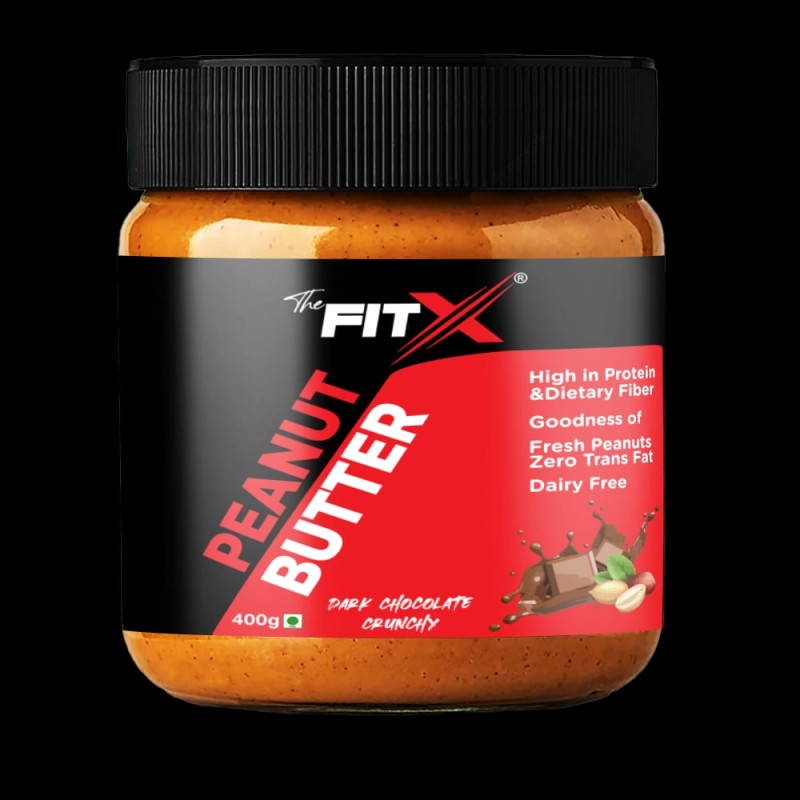 THE FITX Peanut Butter- Dark Chocolate Crunchy 400 gm